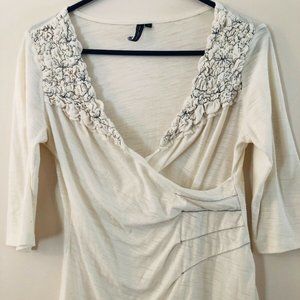 Anthropologie One September River Rise Wrap Smock